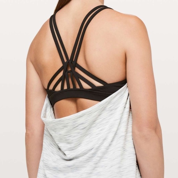 Lululemon Moment To Movement 2-In-1 Tank Tiger Space Dye Hail White / Black - 4 - Picture 3 of 11